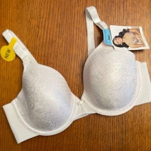 NEW Vanity Fair Full Coverage Bra 36C Beauty Back Smoother Underwear White Tags